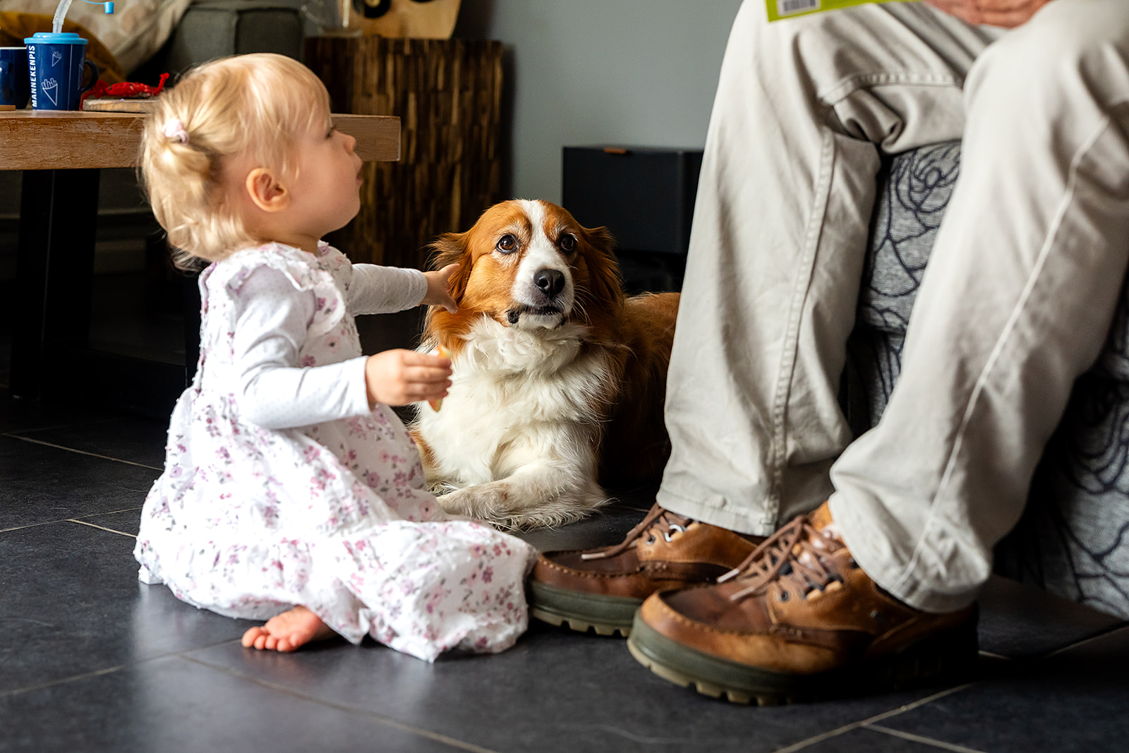 Lekker thuis tijdens de fotoshoot