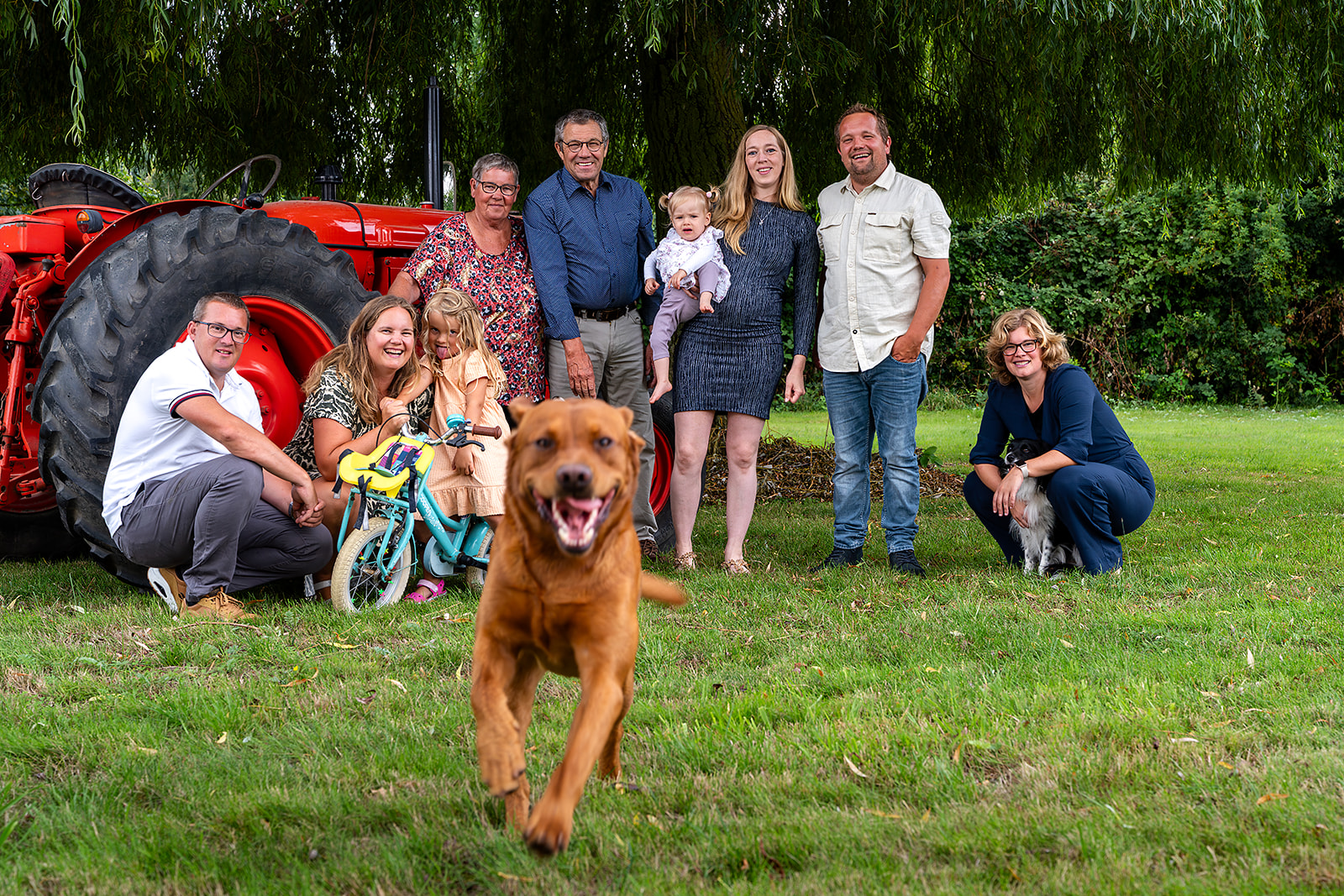 plezier tijdens de gezinsfoto