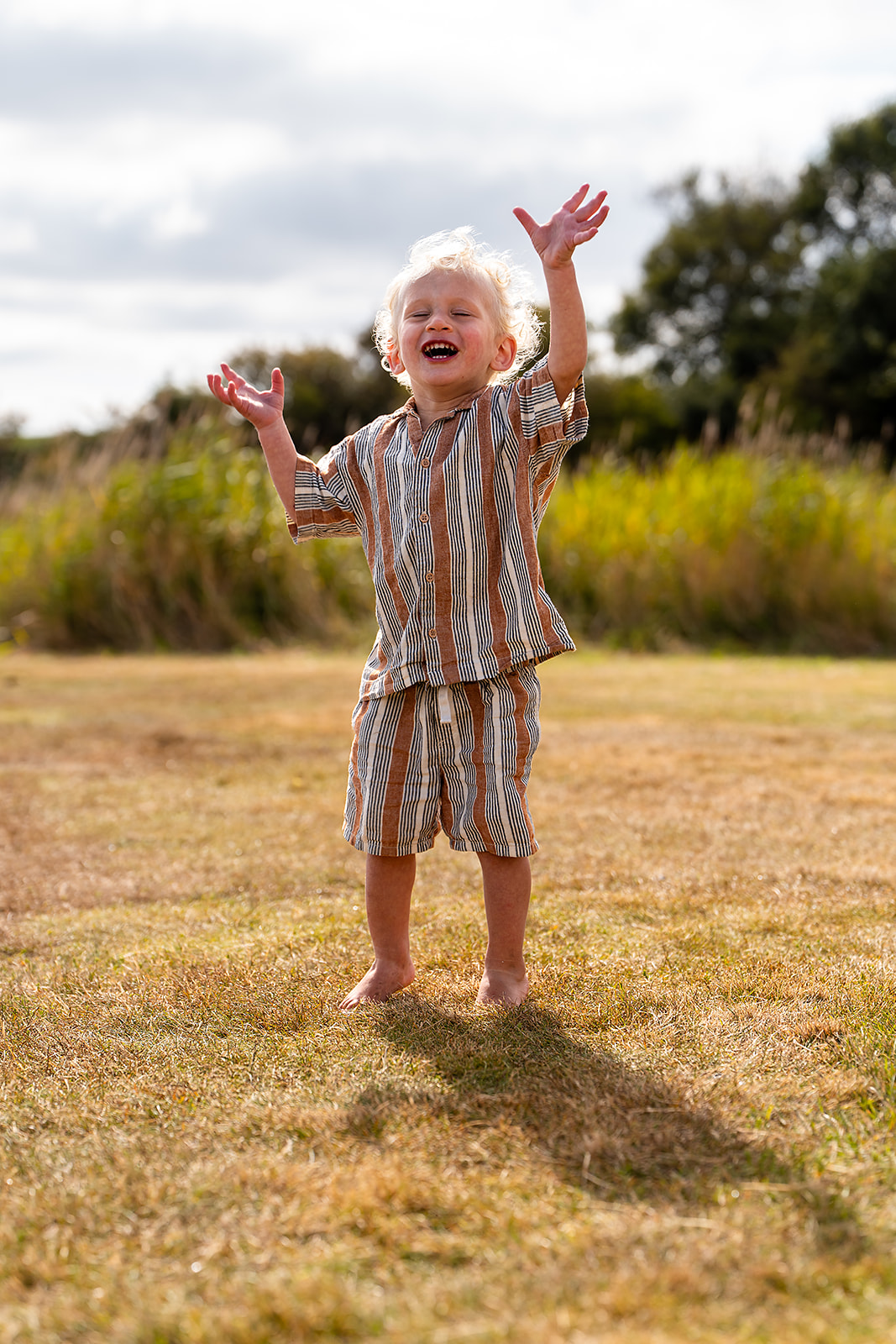 gelukkig momentje tijdens de fotoshoot